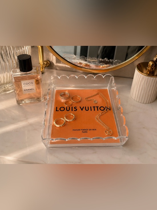 Handmade Other - *Handmade* Acrylic Vanity Tray with Louis Vuitton Authentic Shopping Bag